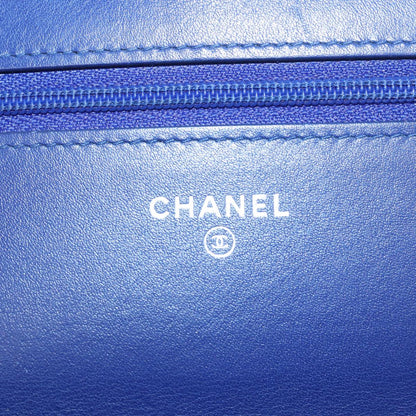 Top Quality Chanel Chain Shoulder Bag Moquette Navy CC Auth 84139