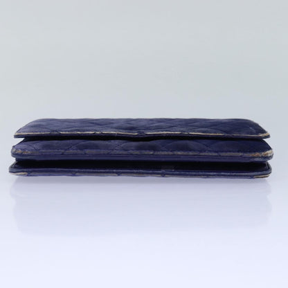 Top Quality Chanel Chain Shoulder Bag Moquette Navy CC Auth 84139