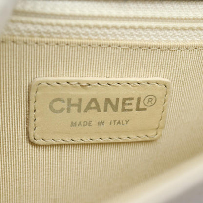 Top Quality Chanel Choco Bar Line Chain Shoulder Bag Satin Blue Beige CC Auth 84220