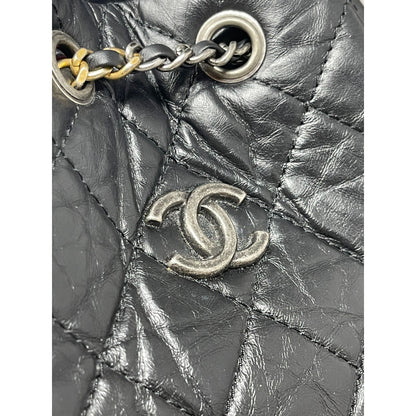 Top Quality Chanel Top Quality Chanel Aged Calfskin Quilted Small Gabrielle Backpack Black - Black