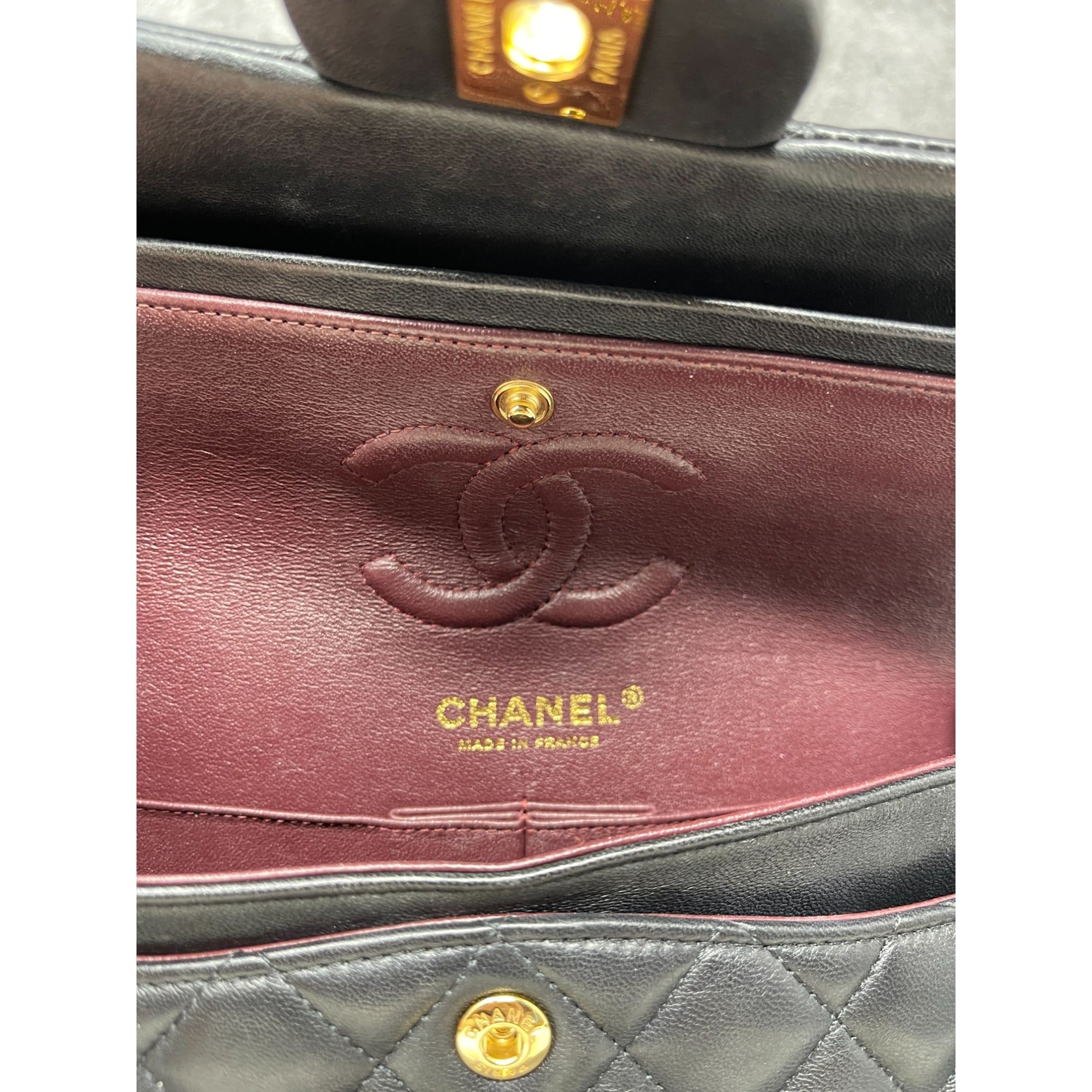 Top Quality Chanel Top Quality Chanel Classic Double New Bag Quilted Lambskin Small - Black