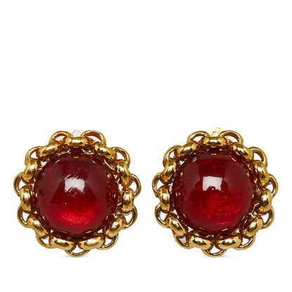 Top Quality Chanel Rhinestone Cocomark Earring Gold Red Gold  Chanel