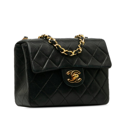 Top Quality Chanel Mini Flap Bag in Lambskin Black Ladies
