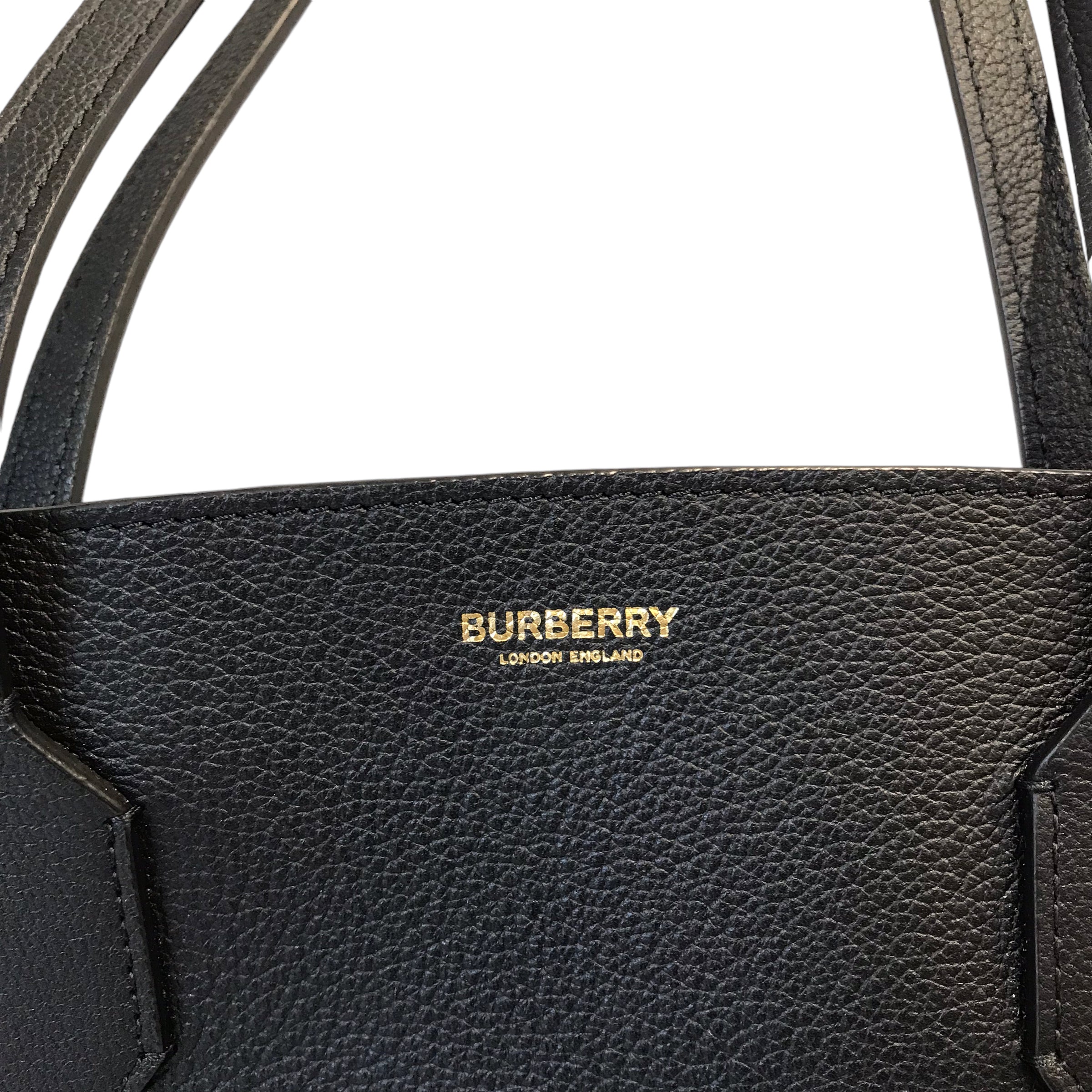 Handbag Luxury Designer By Burberry In Black. Size:Large