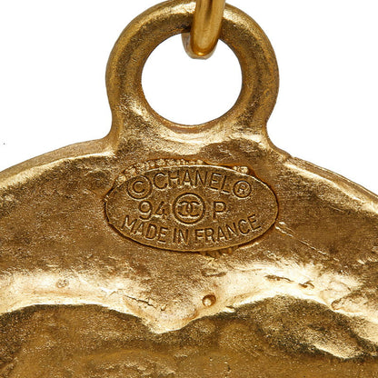 Top Quality Chanel Vintage Logo Coco Mark Coin Brooch Gold Plated