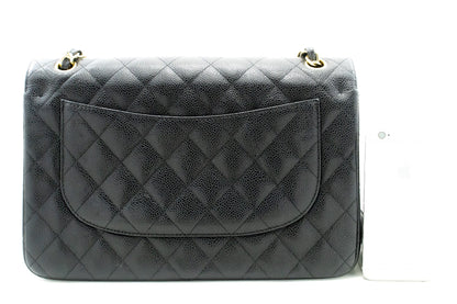 Top Quality Chanel Classic Large 11 Grained Calfskin Chain Shoulder Bag Black