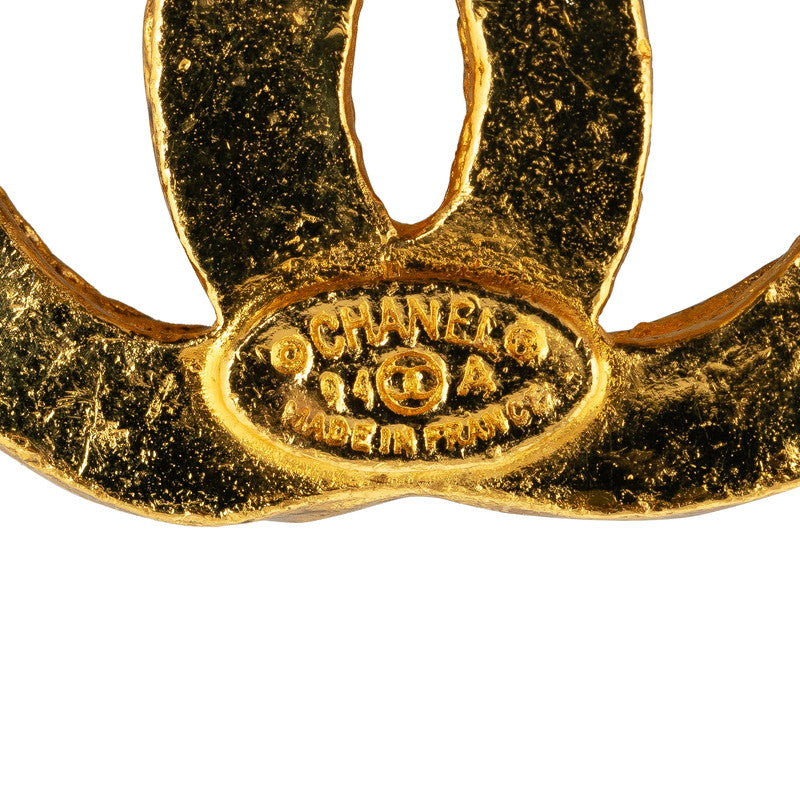 Top Quality Chanel Vintage Coco Mark Triple Brooch Gold Plated