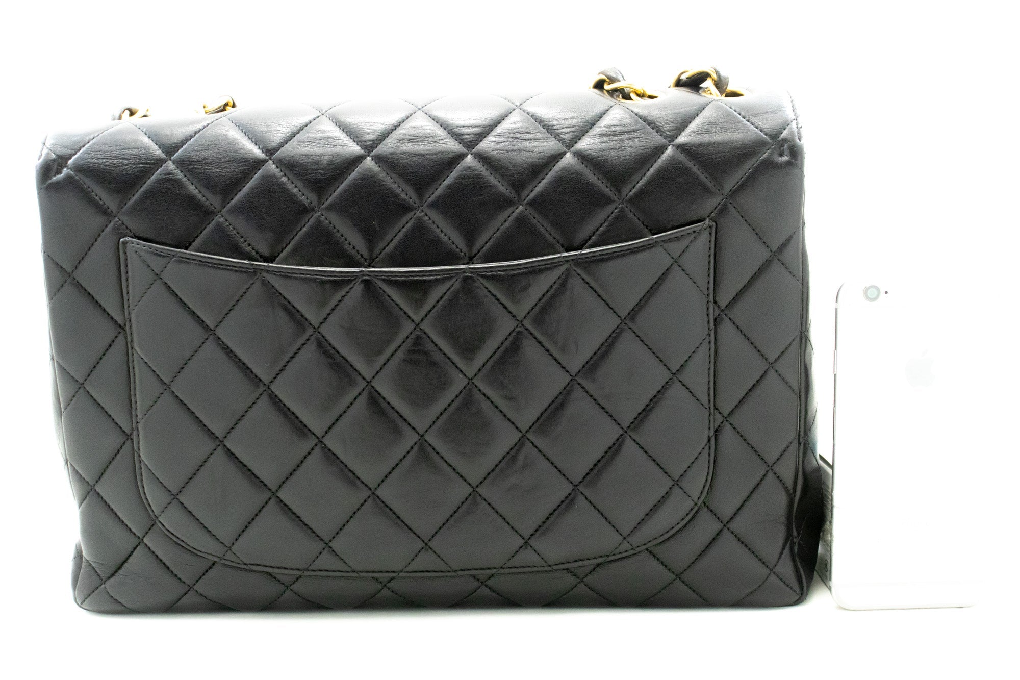 Top Quality Chanel Classic Large 11 Chain Shoulder Bag New Black Lambskin