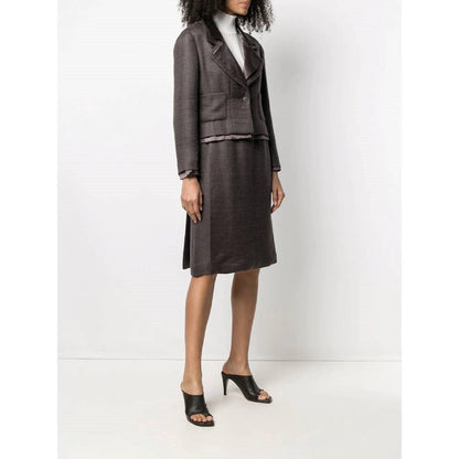 Top Quality Chanel Top Quality Chanel Grey Mohair Skirt Suit