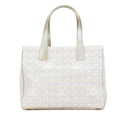 Top Quality Chanel Nylon Leather Tote Bag Beige Gray