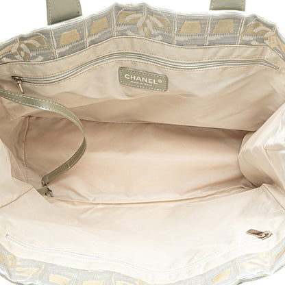 Top Quality Chanel Nylon Leather Tote Bag Beige Gray