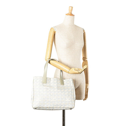 Top Quality Chanel Nylon Leather Tote Bag Beige Gray