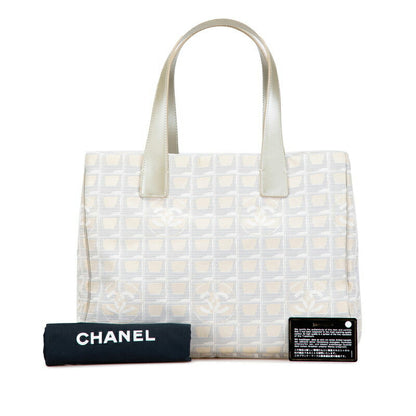 Top Quality Chanel Nylon Leather Tote Bag Beige Gray