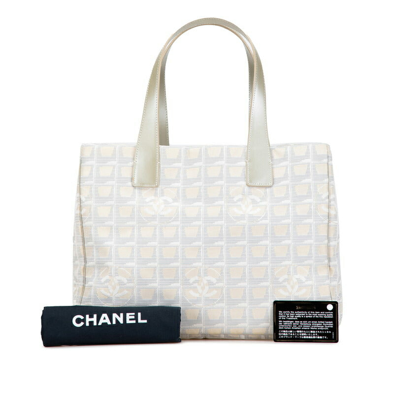 Top Quality Chanel Nylon Leather Tote Bag Beige Gray