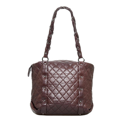 Top Quality Chanel Cocomark  Line Chain Shoulder Bag s Bag Brown Silver Leather Ladies CHANEL