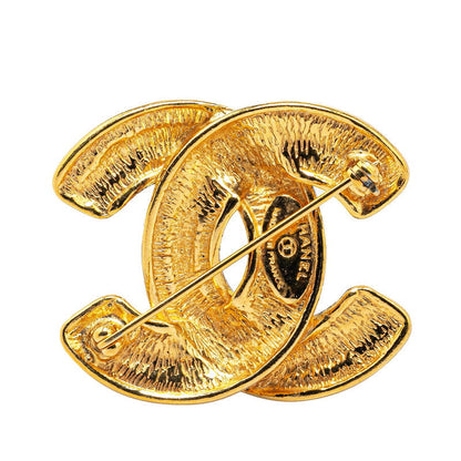 Top Quality Chanel Vintage Coco Mark Matelasse Brooch Gold