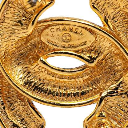 Top Quality Chanel Vintage Coco Mark Matelasse Brooch Gold