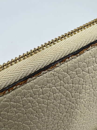 Celine Zip Around Calfskin Designer Leather Wallet