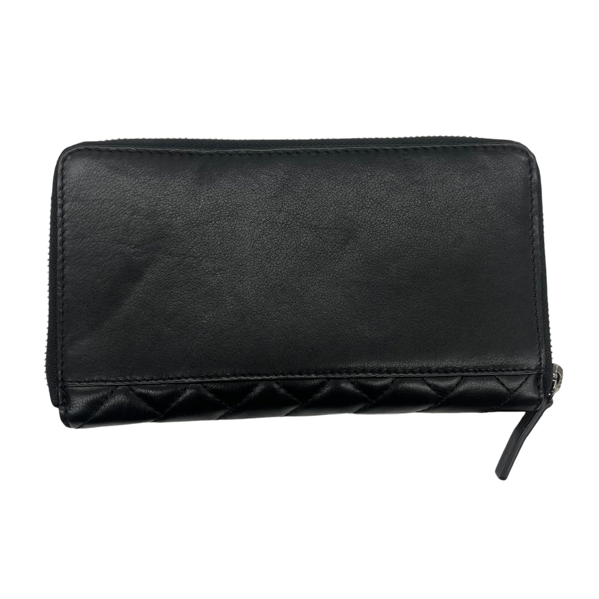 Wallet Leather By Clothes Mentor In Black. Size:Medium