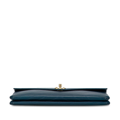 Top Quality Chanel CC Chevron Calfskin Envelope Clutch (SHG-Nah7n1)