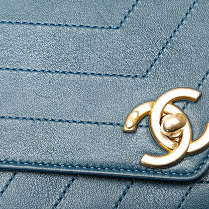 Top Quality Chanel CC Chevron Calfskin Envelope Clutch (SHG-Nah7n1)
