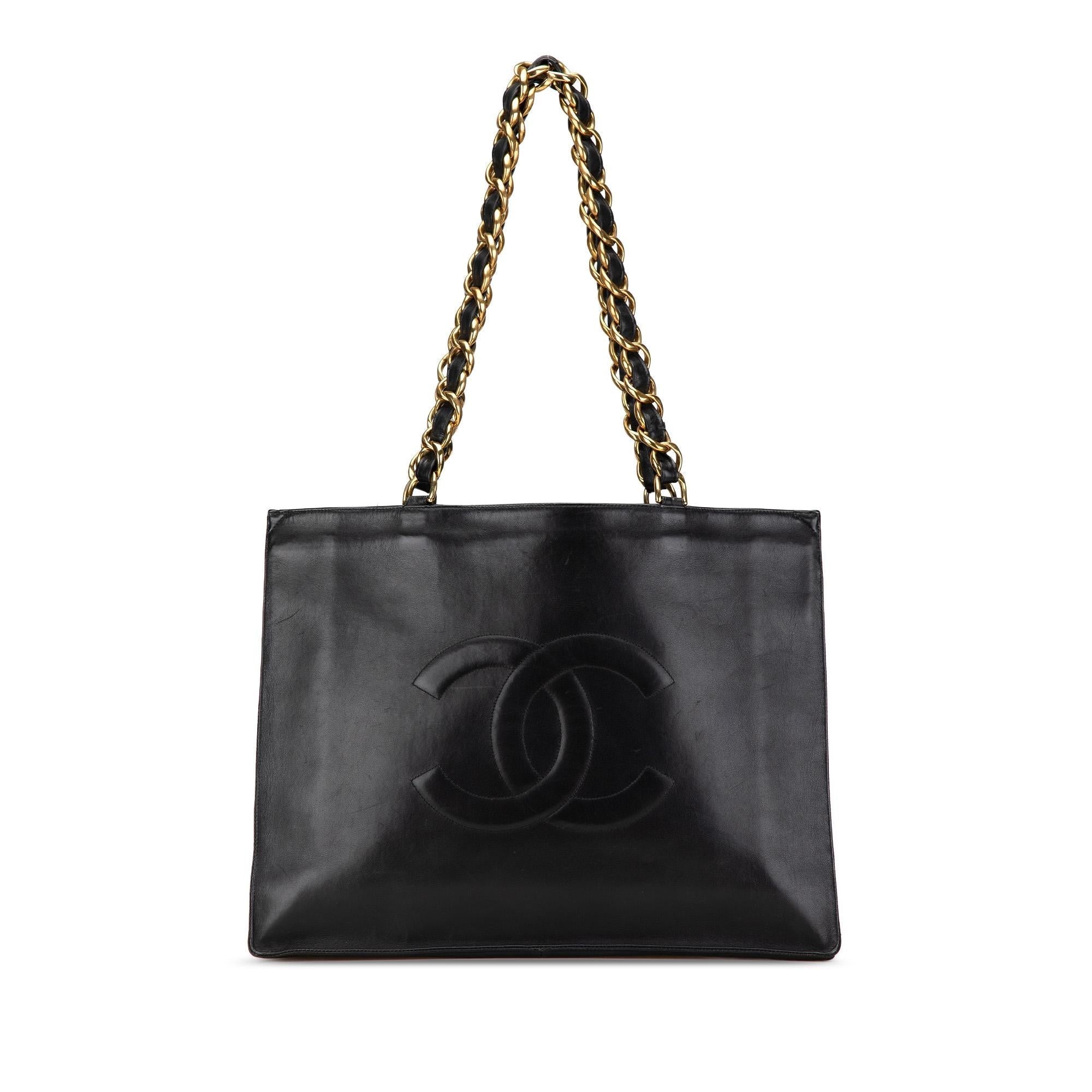 Top Quality Chanel CC Lambskin Chain Tote (SHG-wGZbH7)