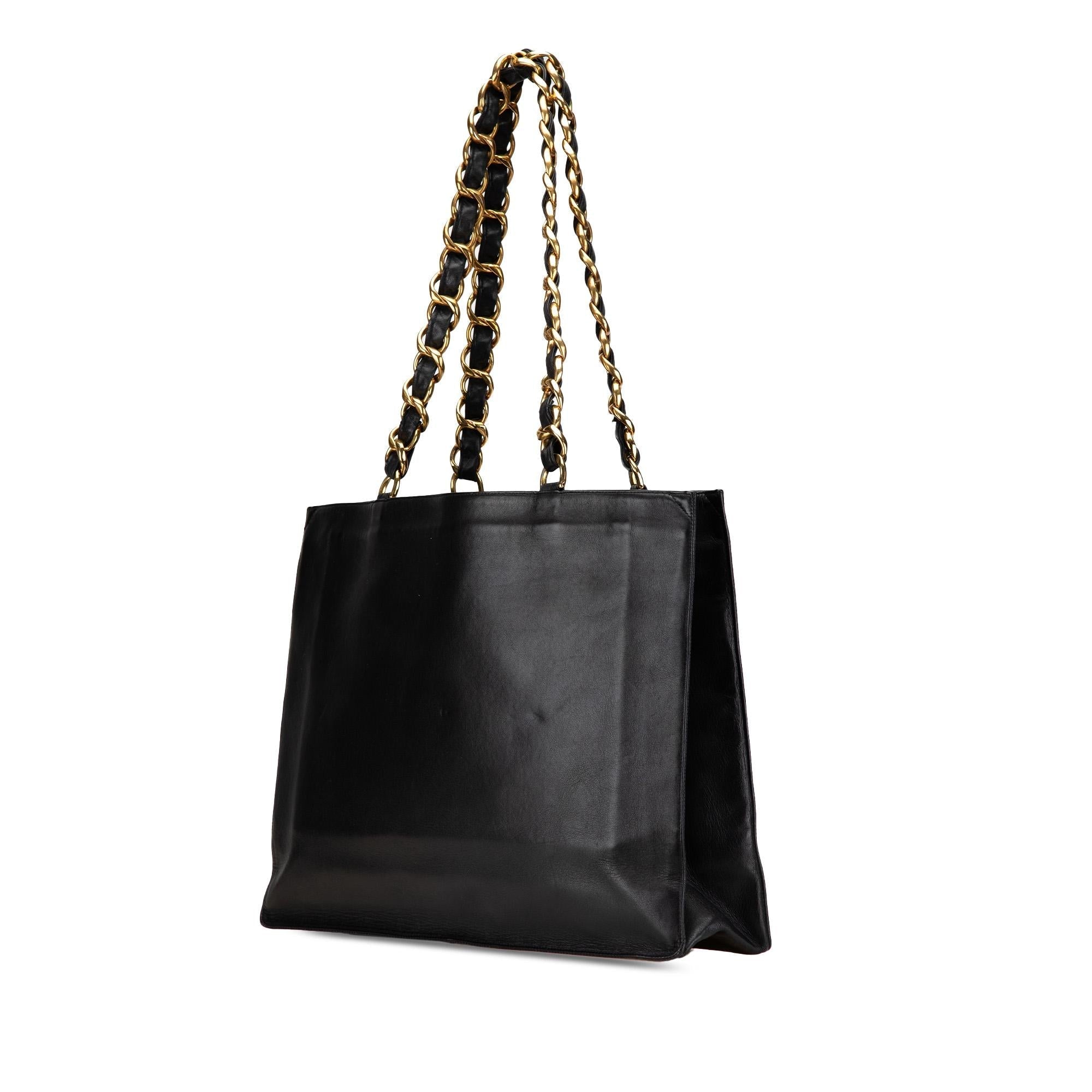 Top Quality Chanel CC Lambskin Chain Tote (SHG-wGZbH7)