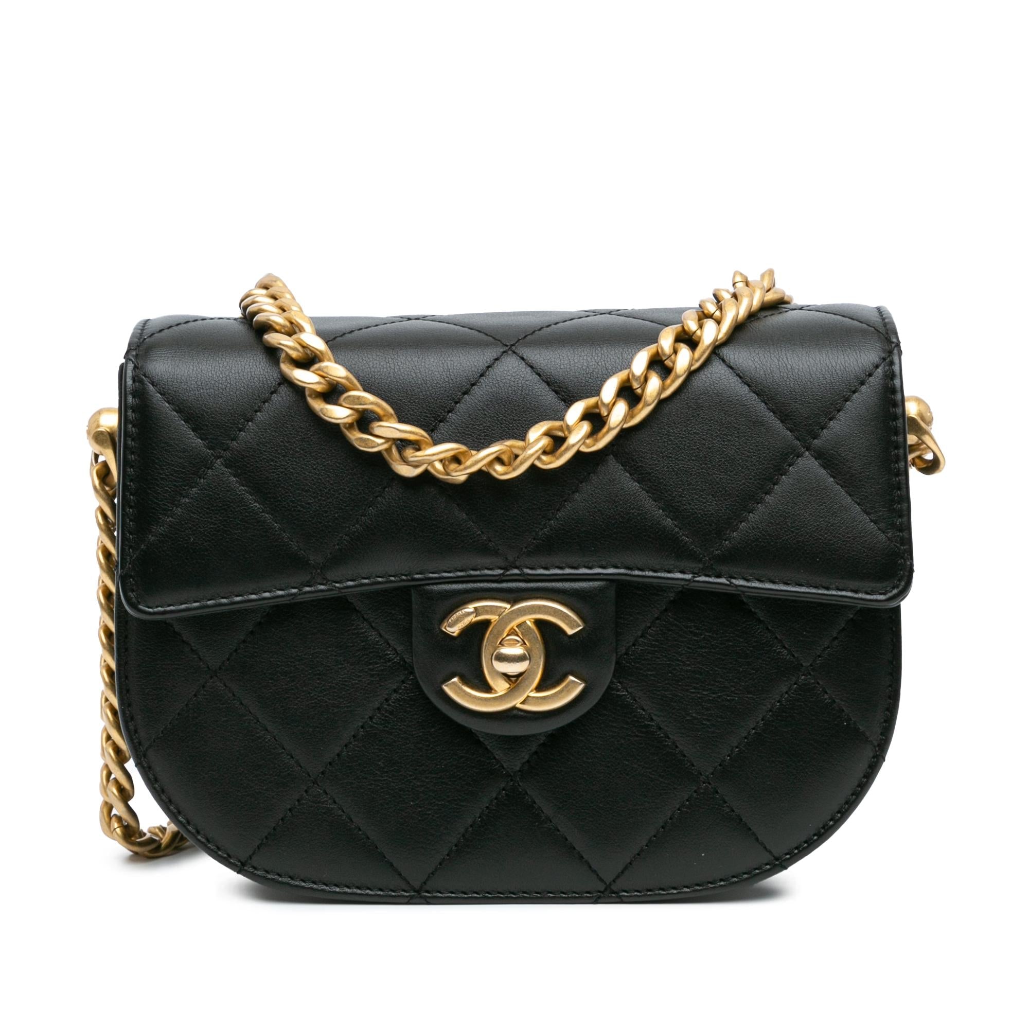 Top Quality Chanel CC Quilted Calfskin Round Moon Messenger Flap (SHG-73W0oy)