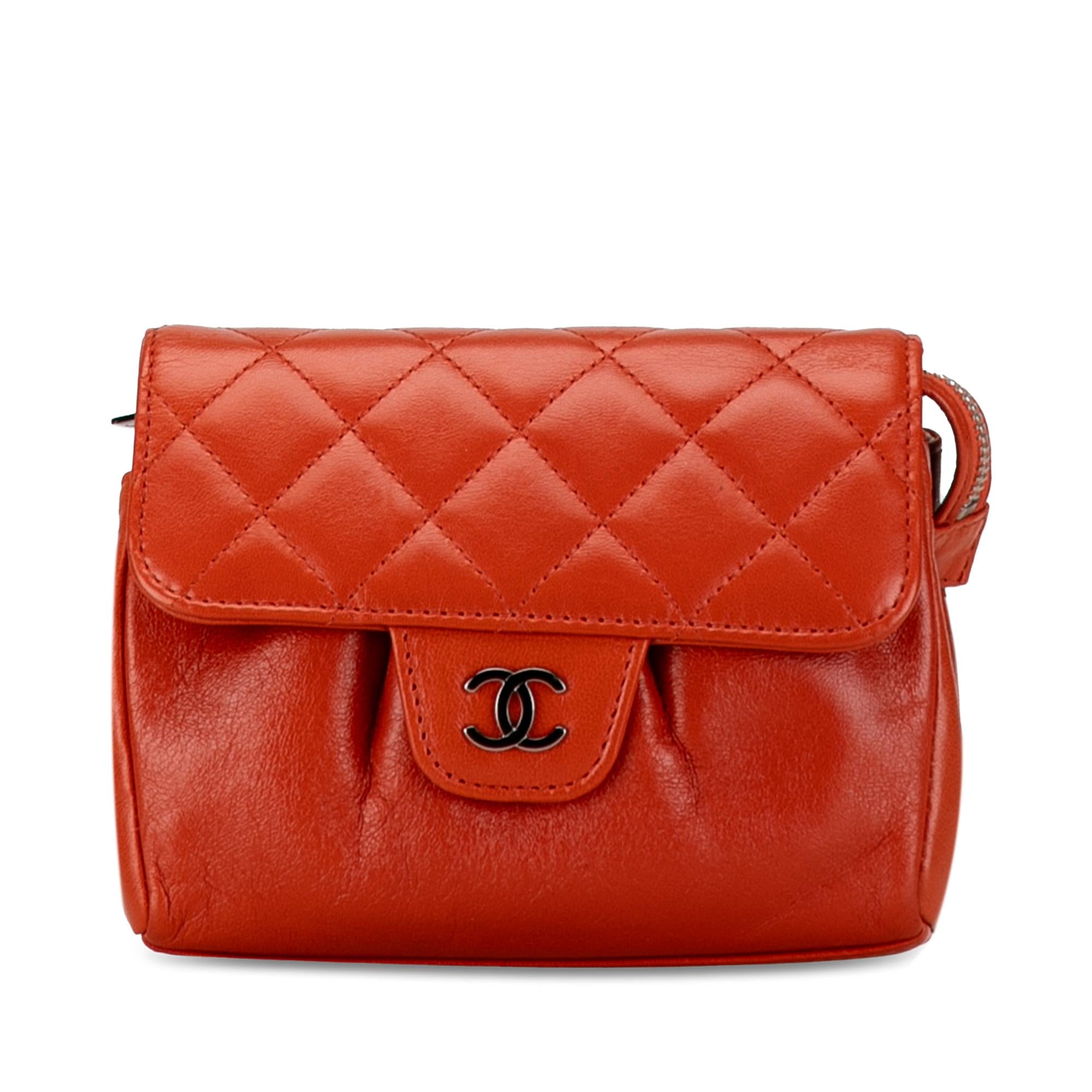 Top Quality Chanel CC Quilted Lambskin Cosmetic Case (SHG-lBlq6T)