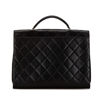 Top Quality Chanel CC Quilted Lambskin Flap Briefcase (SHG-q0A6fi)