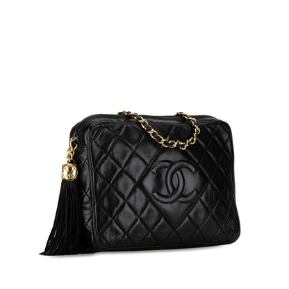 Top Quality Chanel CC Quilted Lambskin Tassel Camera Bag (SHG-TAMQsK)