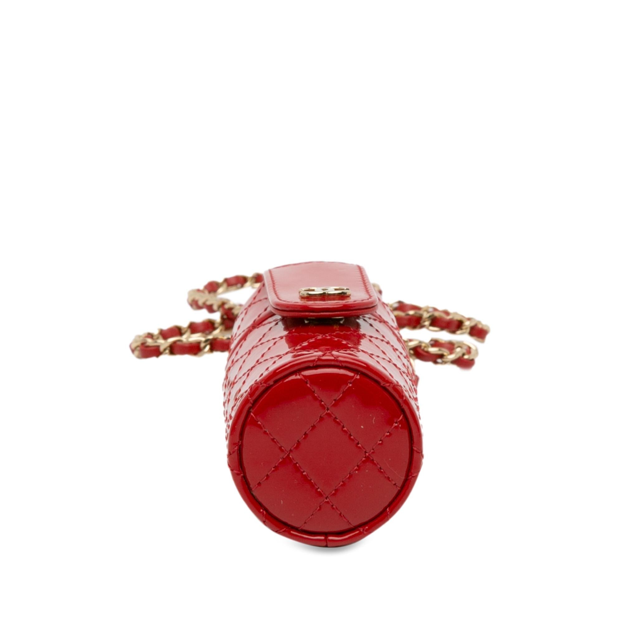 Top Quality Chanel CC Quilted Patent Lipstick Case (SHG-3hfbHz)