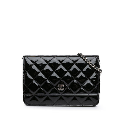 Top Quality Chanel CC Quilted Patent Wallet On Chain (SHG-8sYTvO)