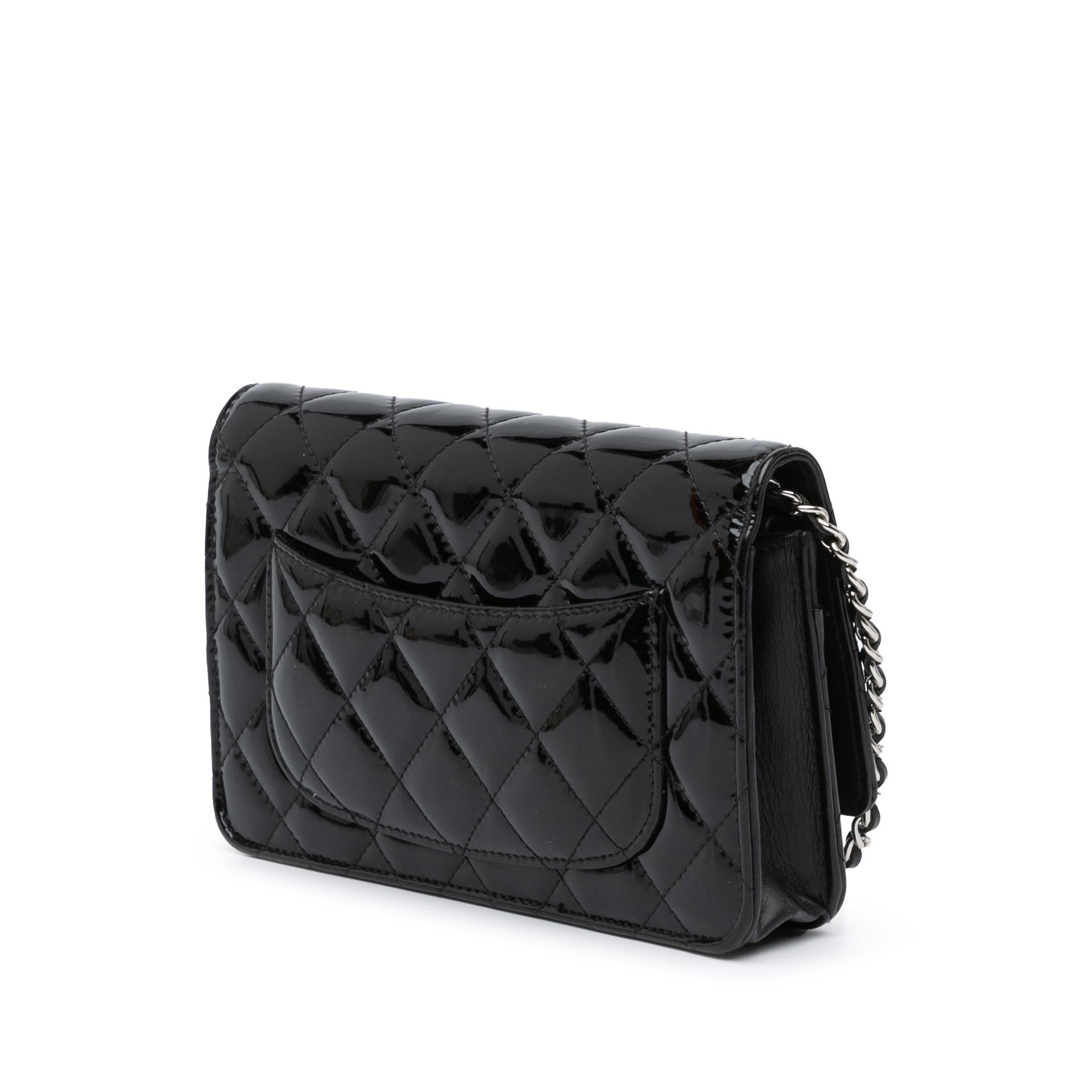 Top Quality Chanel CC Quilted Patent Wallet On Chain (SHG-8sYTvO)