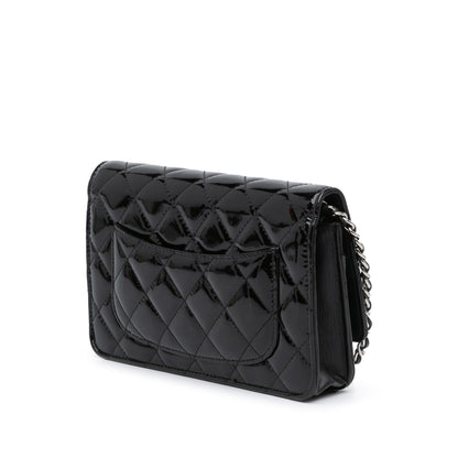 Top Quality Chanel CC Quilted Patent Wallet On Chain (SHG-8sYTvO)