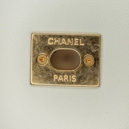 Top Quality Chanel CC Quilted Tweed Top Handle Full Flap (SHG-1PvkH4)