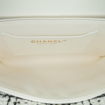 Top Quality Chanel CC Quilted Tweed Top Handle Full Flap (SHG-1PvkH4)