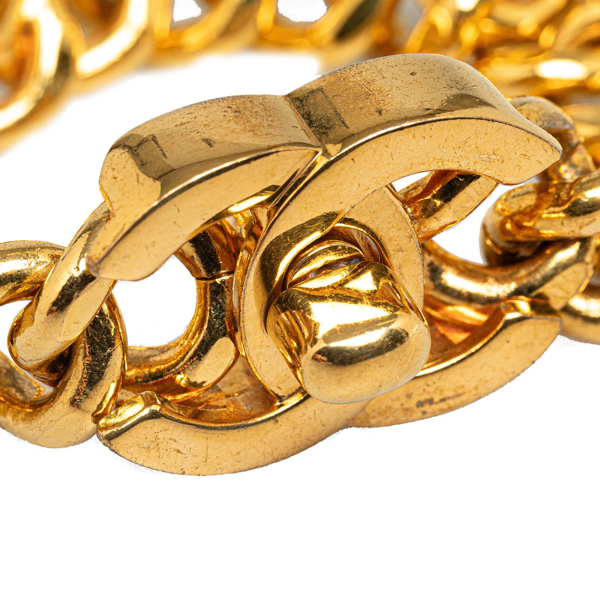Top Quality Chanel CC Turnlock Chain Bracelet (SHG-dz1t30)