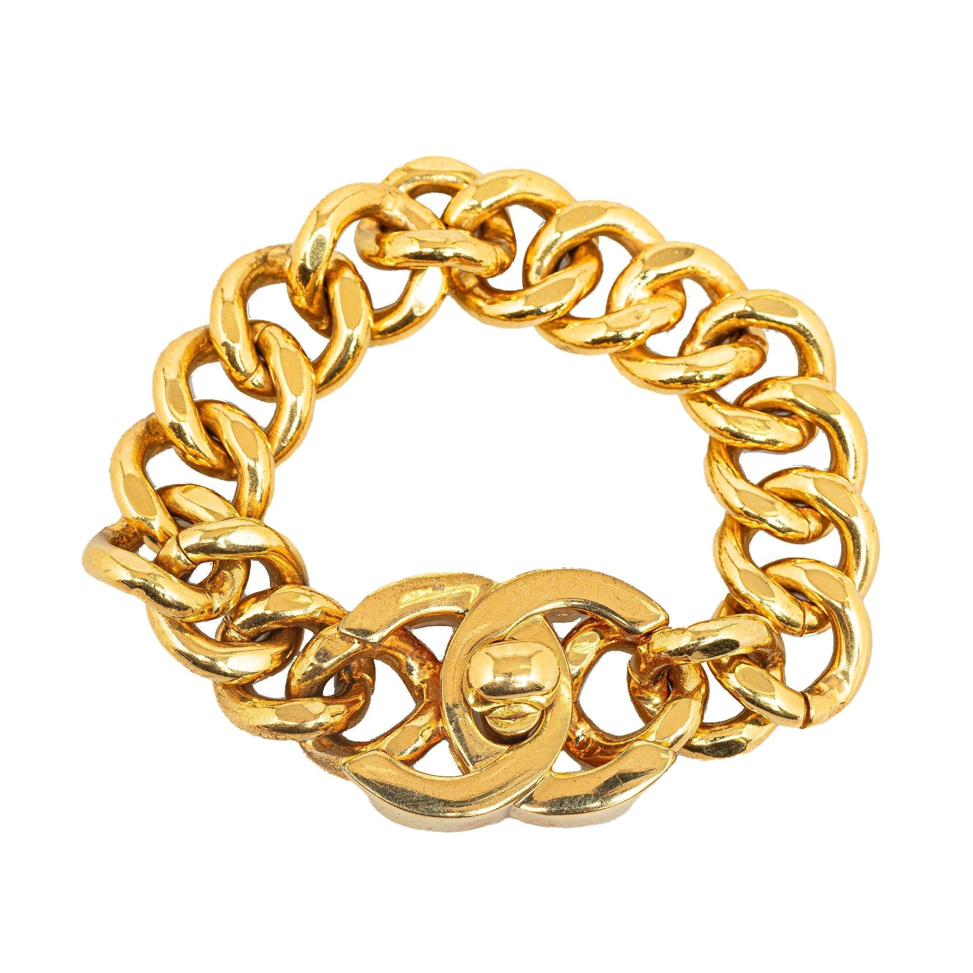 Top Quality Chanel CC Turnlock Chain Bracelet (SHG-dz1t30)