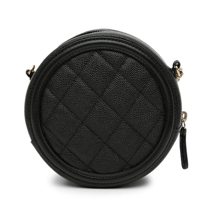 Top Quality Chanel Caviar CC Filigree Round Crossbody (SHG-bEzArR)