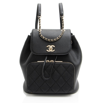 Top Quality Chanel Caviar Leather Business Affinity Backpack (SHF-oTQxcP)
