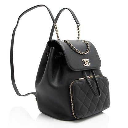 Top Quality Chanel Caviar Leather Business Affinity Backpack (SHF-oTQxcP)