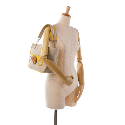 Top Quality Chanel Choco Bar Canvas CC Camellia No. 5 Tote (SHG-2pYBaU)