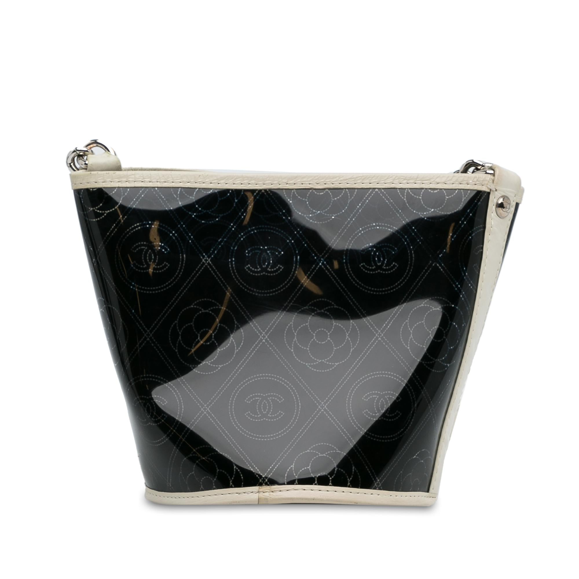 Top Quality Chanel Crumpled Calfskin PVC Camellia Bucket (SHG-xosy4Q)