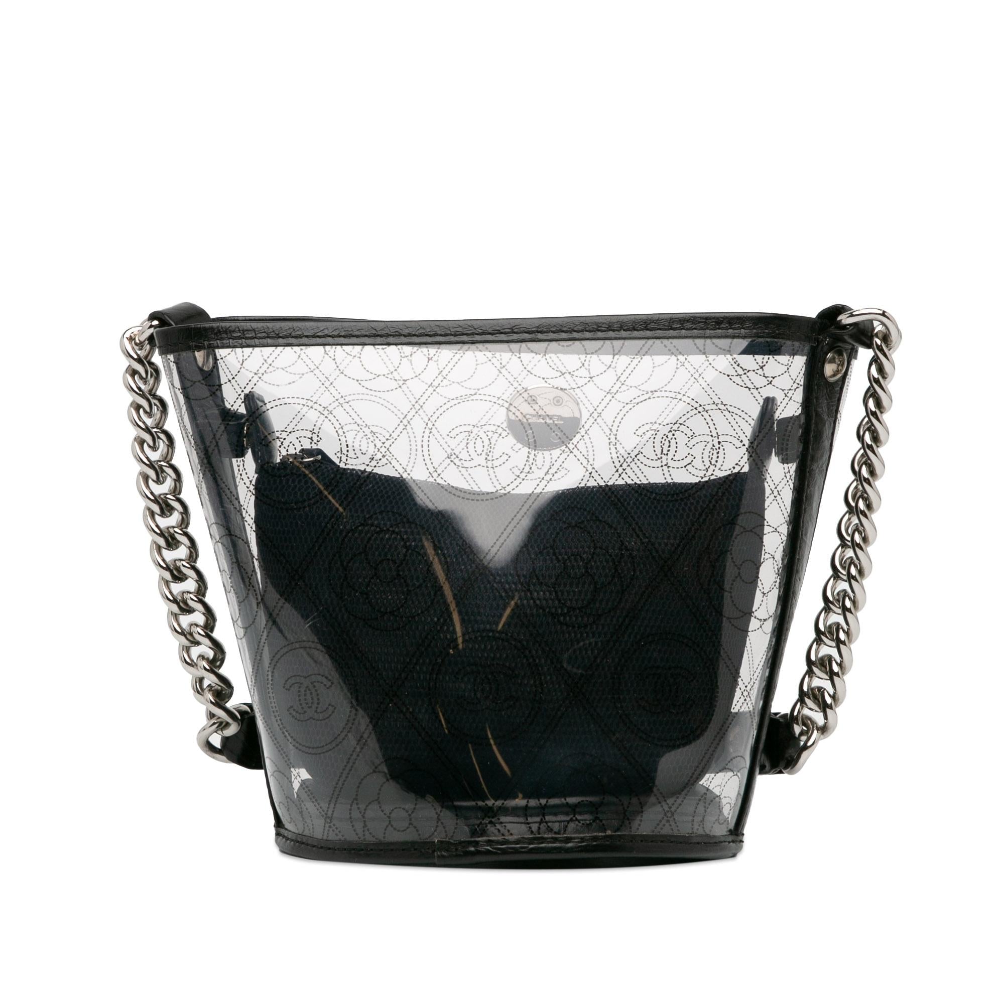 Top Quality Chanel Crumpled Calfskin PVC Camellia Bucket (SHG-53ZkcW)