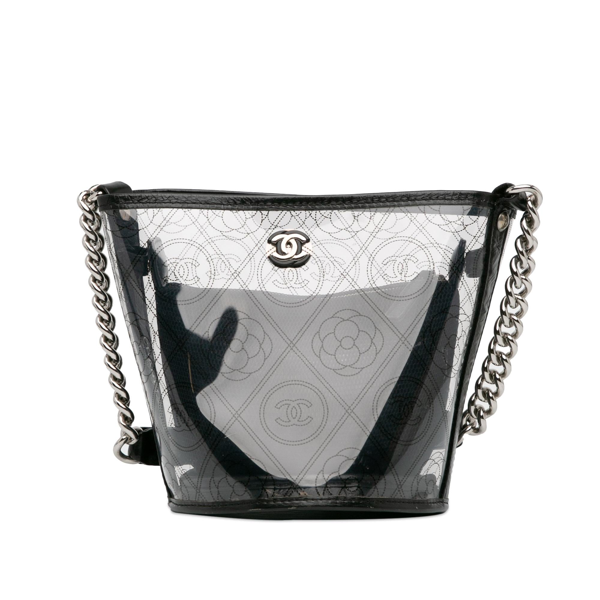 Top Quality Chanel Crumpled Calfskin PVC Camellia Bucket (SHG-53ZkcW)