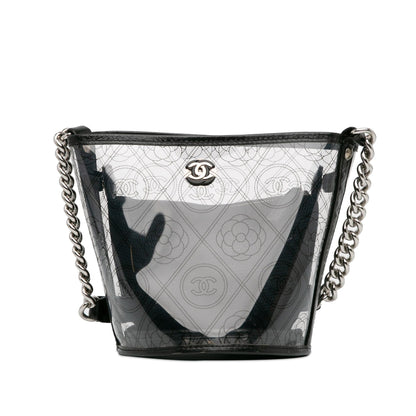 Top Quality Chanel Crumpled Calfskin PVC Camellia Bucket (SHG-53ZkcW)