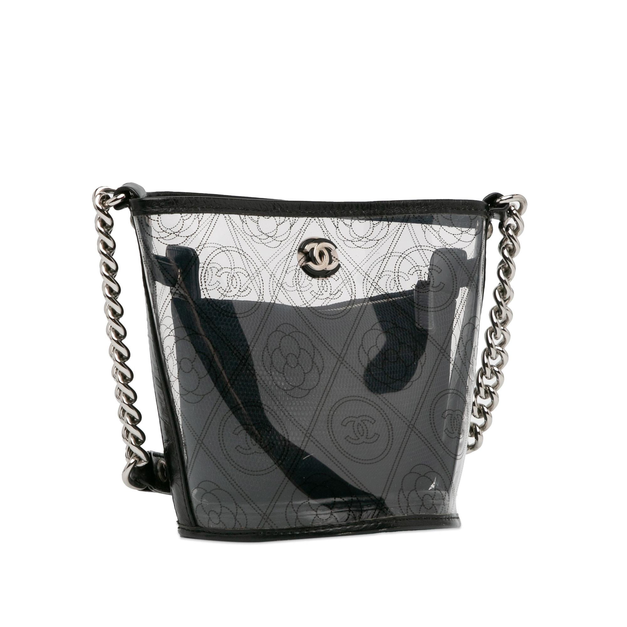 Top Quality Chanel Crumpled Calfskin PVC Camellia Bucket (SHG-53ZkcW)