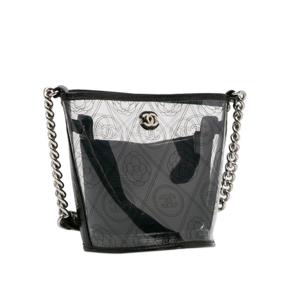 Top Quality Chanel Crumpled Calfskin PVC Camellia Bucket (SHG-53ZkcW)