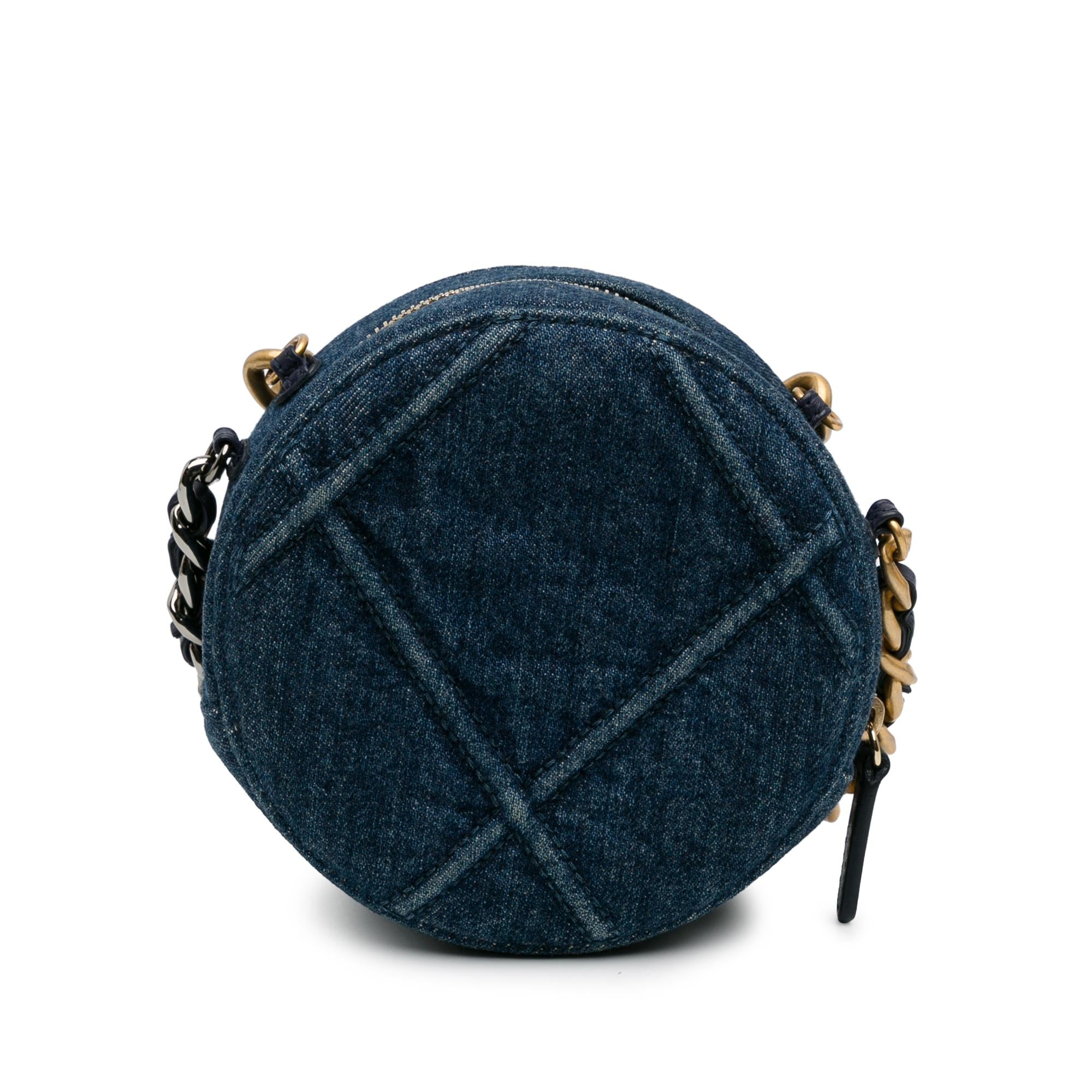 Top Quality Chanel Denim 19 Round Clutch with Chain (SHG-NNHtw0)
